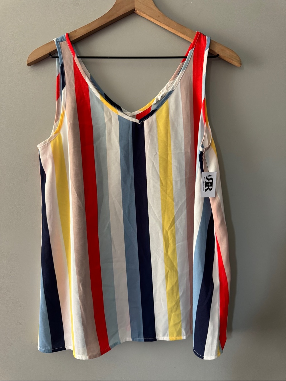 Tribal Jeans | multicolored stripe tank top | S